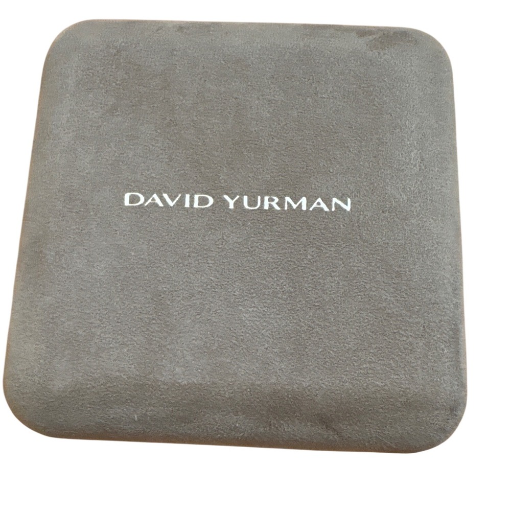 David Yurman Tan Suede Jewelry Watch Box with Pillow and Ribbon Luxury Storage